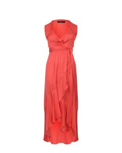 Красное платье с воланом Pietro Brunelli