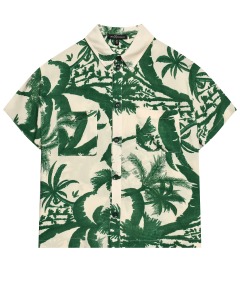 Рубашка с принтом тропики, зеленая Dan Maralex