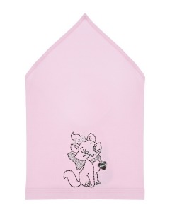 Розовая косынка с кошкой из стразов Il Trenino