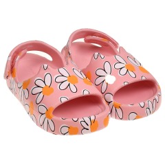 Сланцы-сандалии на липучке с ромашками, розовые Melissa