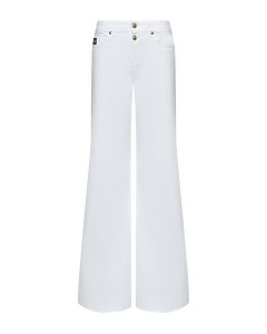 Джинсы клеш, белые Versace Jeans Couture