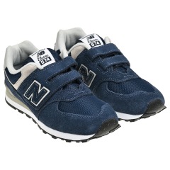 Кроссовки с лого в тон, темно-синие NEW BALANCE