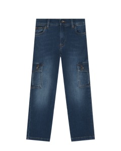 Синие джинсы с карманами карго Dolce&Gabbana