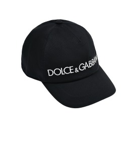 Бейсболка с белым лого, синяя Dolce&Gabbana