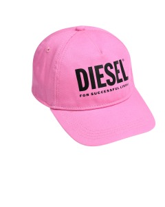 Бейсболка с черным лого, розовая Diesel