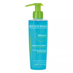 Bioderma Очищающий гель-мусс с помпой для жирной и проблемной кожи, 200 мл (Bioderma, Sebium)