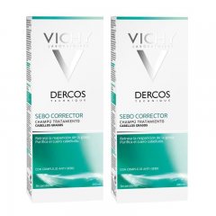 Vichy Комплект Шампунь регулирующий для жирных волос  Деркос, 2 шт. по 200 мл (Vichy, Dercos)