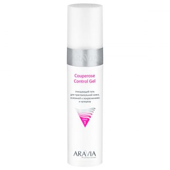 Aravia Professional Очищающий гель для чувствительной кожи склонной к покраснениям и куперозу Couperose Control Gel, 250 мл (Aravia Professional, Уход за лицом)