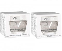 Vichy Комплект Минеральная Очищающая поры маска с глиной, 2 шт. по 75 мл (Vichy, Masque)