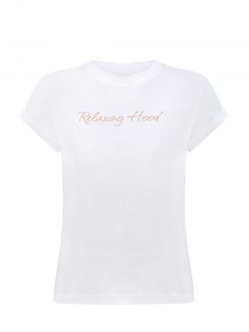 Хлопковая футболка с минималистичным принтом Relaxing Hood