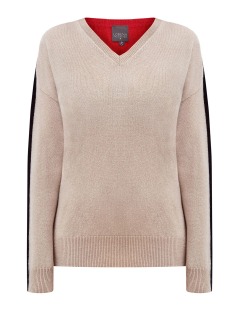 Пуловер в стиле colorblock из мягкого кашемира