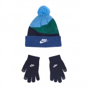 Шапка и перчатки Nike Heather Block Pom Beanie Set